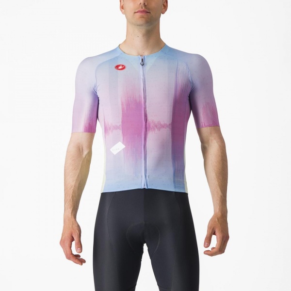 Tricou cu maneca scurta Castelli R-A/D Violet Multicolor
