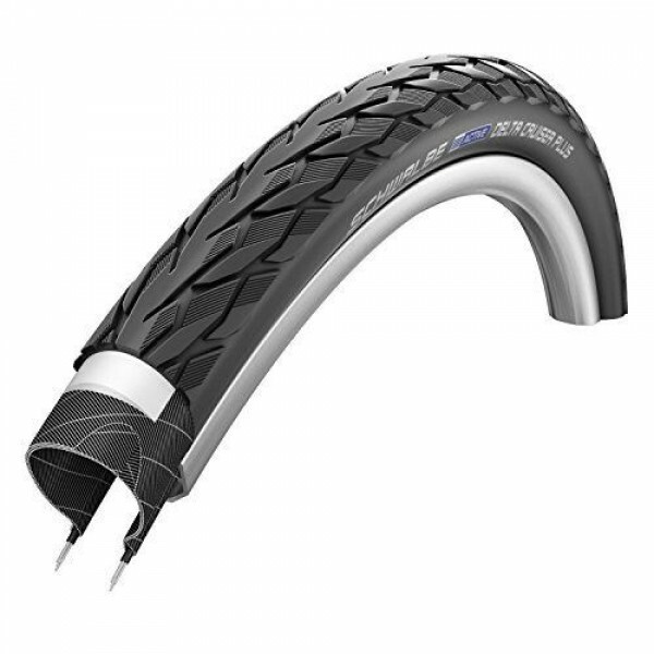 Anvelopa Schwalbe Delta Cruiser Plus, Active Line, Puncture Guard, 28x1.50 (40-622) B/B+RT, HS431, negru cu dunga reflectorizanta