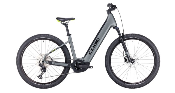 Bicicleta Electrica E-Bike Cube Reaction Hybrid PRO 625 Easy Entry Flash Grey Green 2023, Roti 27.5 Inch