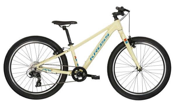 Bicicleta Kross Level Jr 1.0 beige / red / glossy