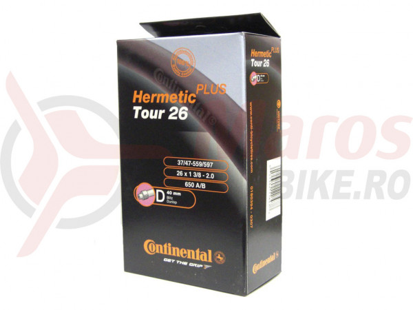 Camera bicicleta Continental Tour 26 Hermetic Plus valva Dunlop