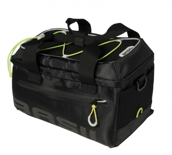 carrier bag Basil Miles black lime, waterproof, 7 Ltr.