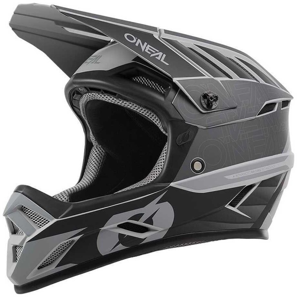 Casca O'Neal Backflip Eclipse Fullface, MTB Bike Helmet, Sistem Inchidere Fidlock, Standard de Sigurata ASTM Certificat, Culoare Negru - Gri
