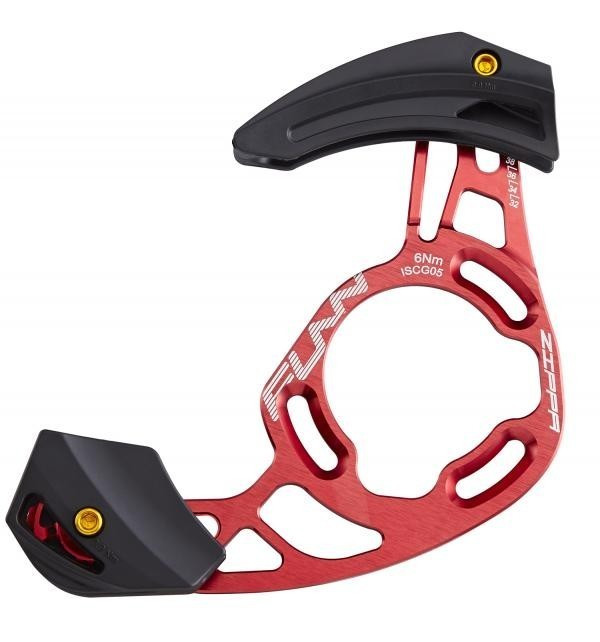 Ghidaj lant Funn Zippa AM/Enduro fixare ISCG-05/ adaptor BB pt.32-38T rosu anodizat/negru