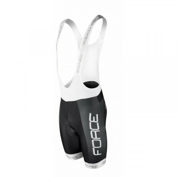 Pantaloni scurti cu bazon si bretele Force Team18 Negru/Alb