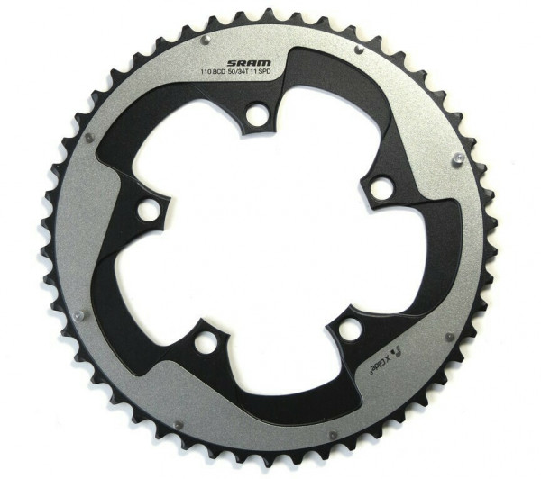 Placa pedalier Sram Red22 11V. X-Glide aluminiu gri 50 T.S3 YAW 110 4-L.F.50/34T.