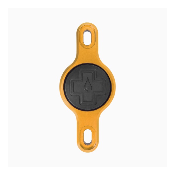 Suport Apple AirTag pentru cadru Muc-Off Secure Tag Holder V2 Gold