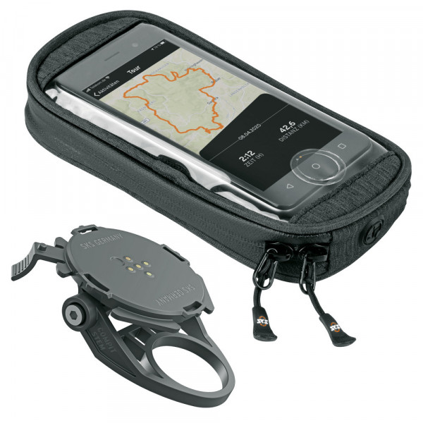 Suport telefon SKS Compit cu prindere pe pipa + Gentuta telefon SKS SmartBag