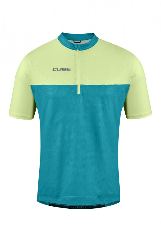 Tricou CUBE ATX Half Zip CMPT S/S verde lime