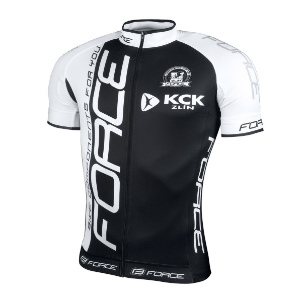 Tricou Force Team maneci scurte negru/alb