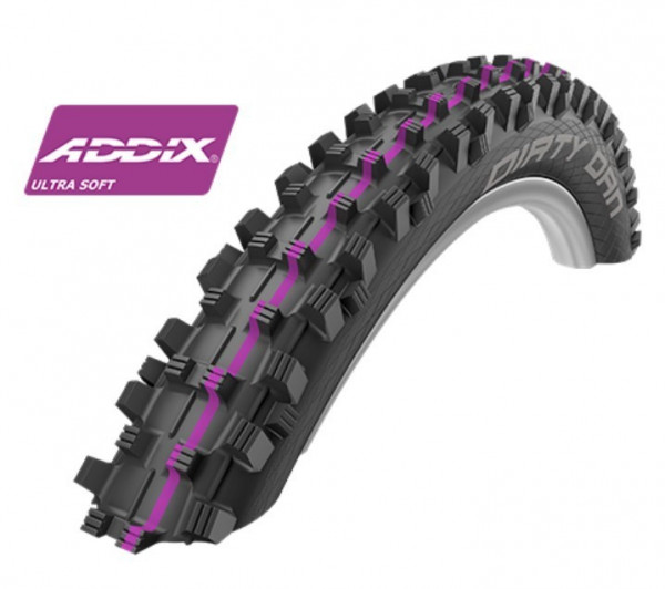 Anvelopa Schwalbe DIRTY DAN Evo Addix U-Soft HS417 27.5*2.35/60-584 B/B-SK TL-Easy Pliabil