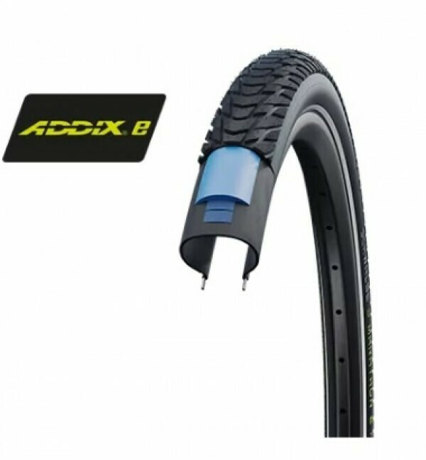 Anvelopa Schwalbe Marathon E-Plus, Performance Line, Smart Dual Guard, TwinSkin 27x2.0 (50-584) B/B+RT, HS498, Addx, negru cu dunga reflectorizanta