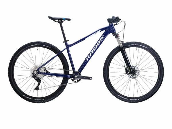 Bicicleta Kross Level 4.0M, Roti 29 Inch, Marimea L (19 Inch), Culoarea Navy Blue - White, PW