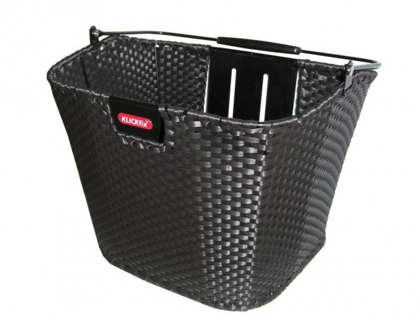 Cos bicicleta fata Klickfix black plaited,without adapter, 16 liter