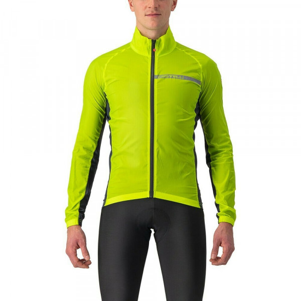 Jacheta de vant Castelli Squadra Stretch, Galben Fluo