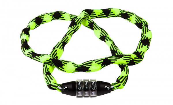 Lacat Cube RFR Chain Combination Lock Style CMPT galben neon/negru 3x3x1200mm