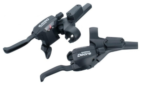 Manete schimbator/frana Shimano set ST-M535-L DEORE, 3x9V, negru
