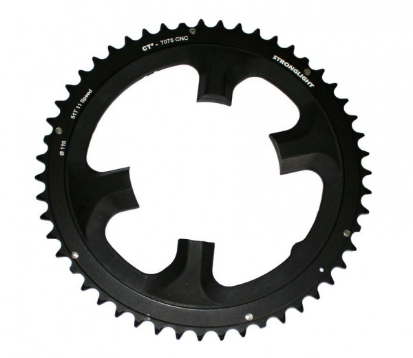 Placa pedalier Stronglight Dura-Ace 110mm comp. FC-9000+DI2, int. 39T, 11V, aluminiu