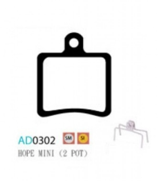 Placute frana Ashima AD0302, semi-metalice, compatibile Hope Mono D550