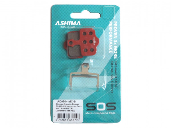 Placute frana Ashima Avid Elixir R AD0704 sintered-organic-sintered