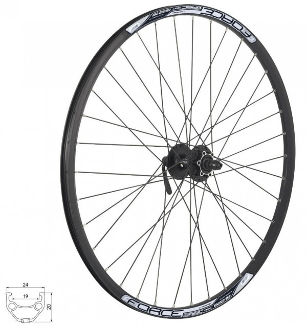 Roata fata Force Basic Disc 622x19 butuc Shimano HBM475