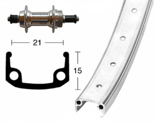 Roata spate 26x1.9 aluminiu hub screw spr, QR, 36H,
