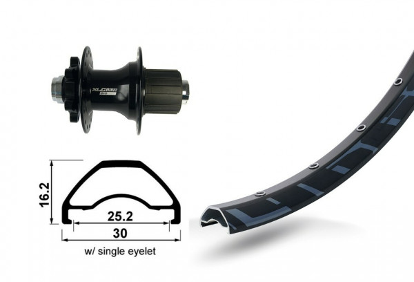 Roata spate 27.5" XLC 6-bolt,TA 12,32h. Rodi Ready 25 DISK