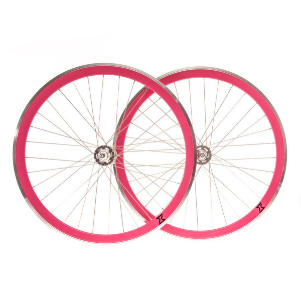 Set roti single speed/fixie 700x32H-40 mm SXT roz