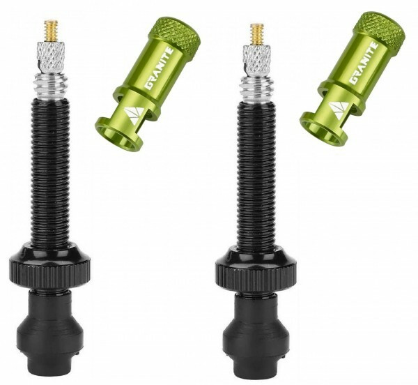Set valva Granit + capacel Granit Juicy, alu CNC, 60mm (2buc/set) valva neagra/capacel verde