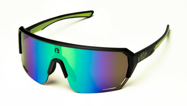 Sunglasses BF SUMMIT blakc, green lens, full revo, cat.3, PC