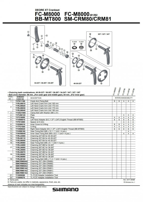 Suruburi Shimano FC-M8000 gear fixing bolt m8 x 11.4 4 buc.