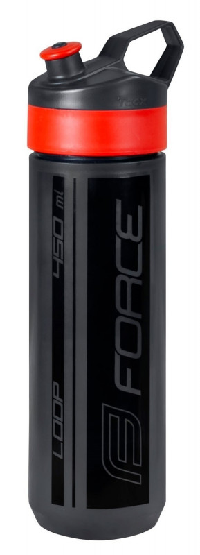 Bidon Force Loop 0.45L negru-transparent/rosu