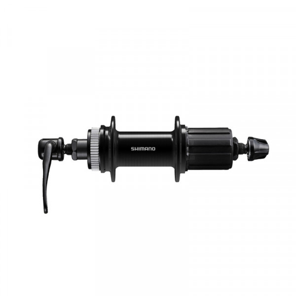 Butuc spate Shimano, FH-QC400-HM, center lock disc fara piulita de strangere 32H, OLD:135mm, QR: 173mm (black), black, cu rotor mount cover, ambalat ind.