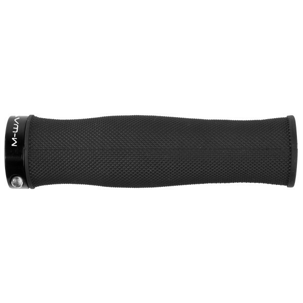 Mansoane M-Wave Cloud Slick Fix 4, negre cu lock-on alu negru anodizat, 130mm