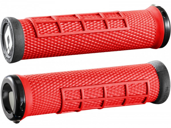 Mansoane ODI MTB Elite Pro Lock-On 2.1 rosu, 130mm colier negru