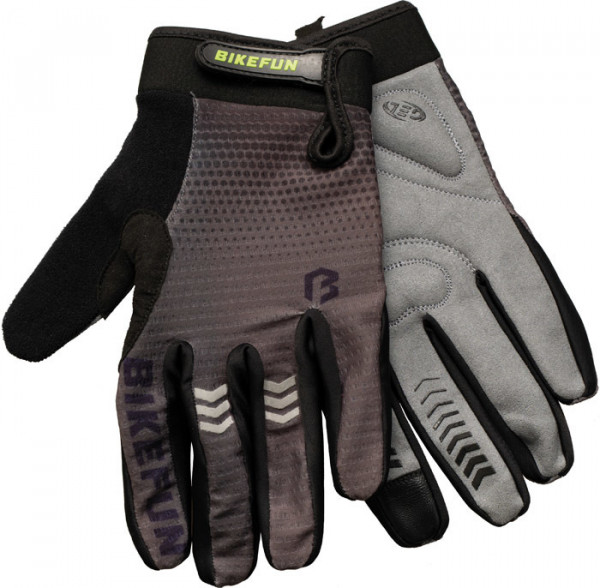 Manusi Bikefun Airzone cu degete lungi negru/gri