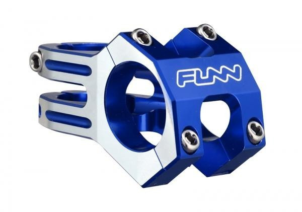 Pipa Funn Funnduro DJ Full CNC 31,8x0mm H:30mm albastru anodizat cu laterale argintii