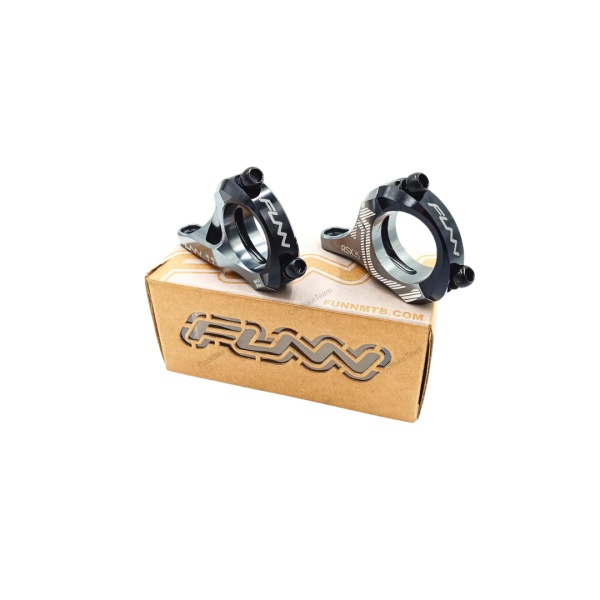 Pipa Funn RSX Light, mont.directa R.S.Boxxer, Alu.6061-T6, Full CNC, 35mm, rise/ridicare+30, ajustabila 45mm&50mm, gri/negru anodizat, AM