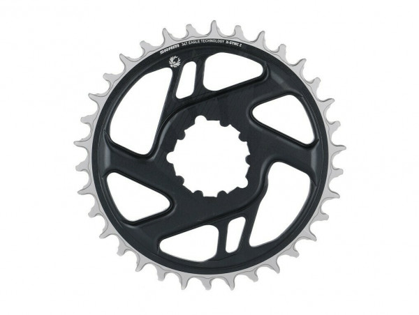 Placi foi pedalier Sram X-Sync 2 Eagle Boost DM 34T, gri, aluminiu, offset 3 mm