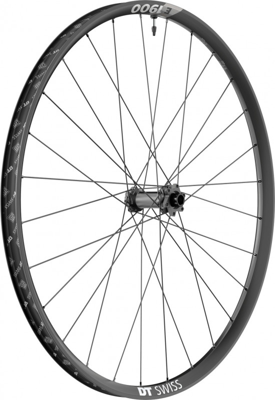 Roata fata DT Swiss E 1900 Spline DB 27.5'/30mm ALUM., BL, IS 6-BOLT, 110/15MM TA BOOST