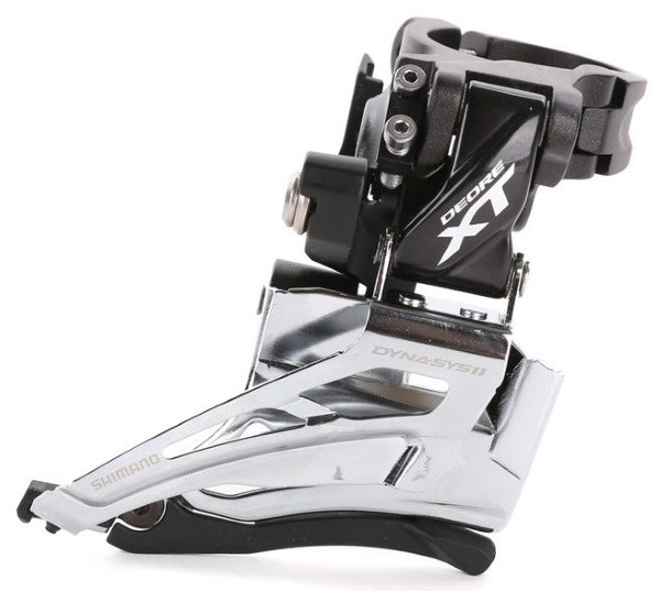 Schimbator fata Shimano Deore XT FD-M8025-H dublu 2x11 high clamp down swing tragere de sus colier 34.9mm unghi cs 66-69