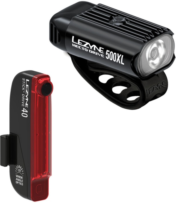 Set lumini Lezyne LED Pair Hecto Drive 500XL + Stick+ Drive