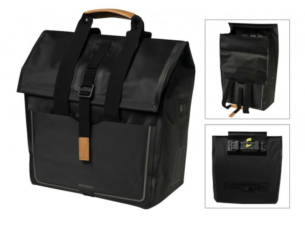 shopper bag Basil Urban Dry waterproof matt black 25 Ltr
