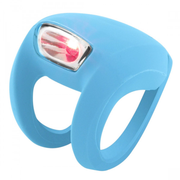 Stop spate Knog Frog Strobe albastru deschis 4f led rosu