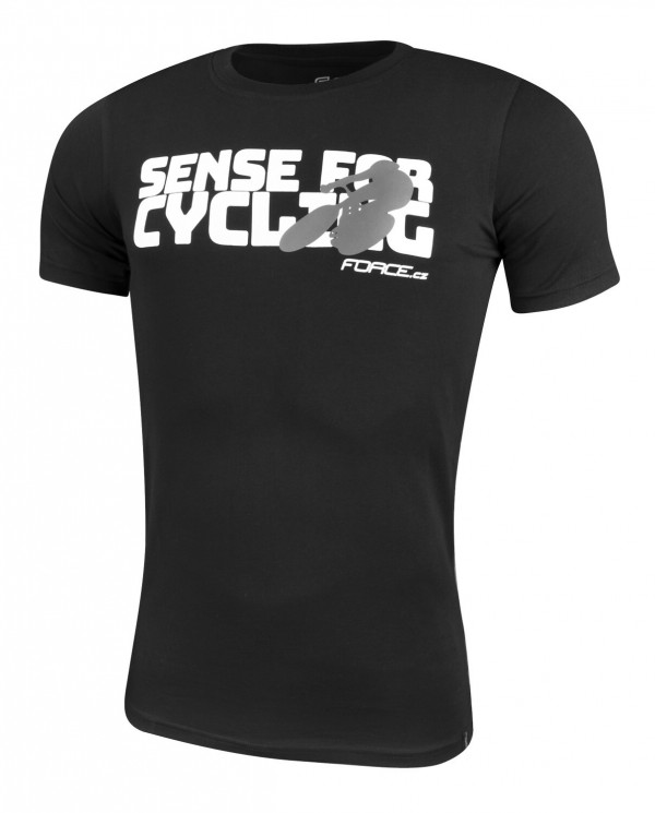 Tricou Force Sense negru print alb
