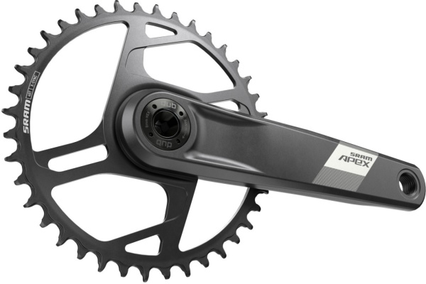 Angrenaj pedalier SRAM Apex 1 DUB 83A (Cannondale Ai), lungime brat 175 mm, foaie 42T DM, pentru gravel, negru, 12 viteze