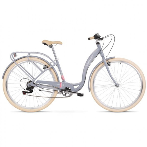 Bicicleta Le Grand Lille 2 D, Roti de 28 Inch, Marimea L (19 Inch), Culoare Gri Roz