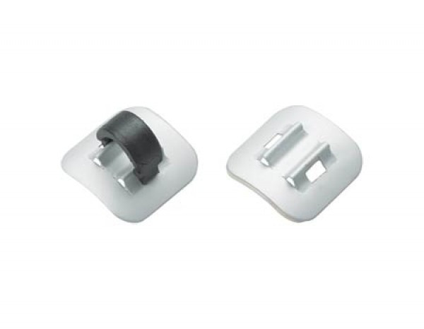 Ghidaj+clema fixare bowden Jagwire (DCA060) alu. 'pe cadru' argintiu