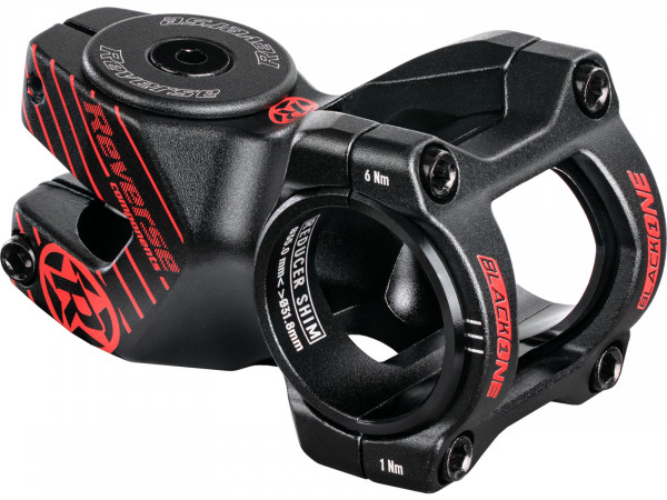 Pipa REVERSE Black-ONE D-2 50mm 31,8 & 35mm black/red inkl. Top Cap, Schraube, Kralle