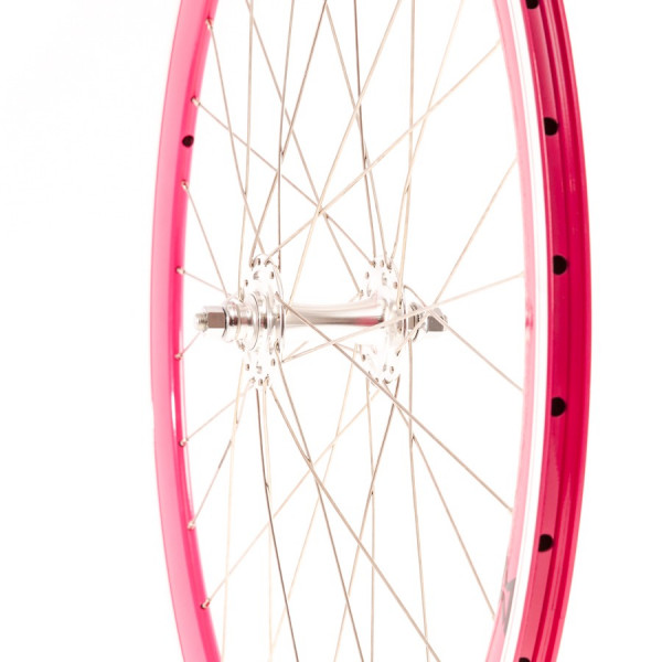 Roata fata single speed/fixie 700x32H-40 mm SXT roz